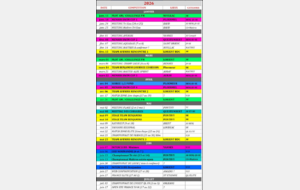 Calendrier des compétitions 56 // premier semestre 2026
